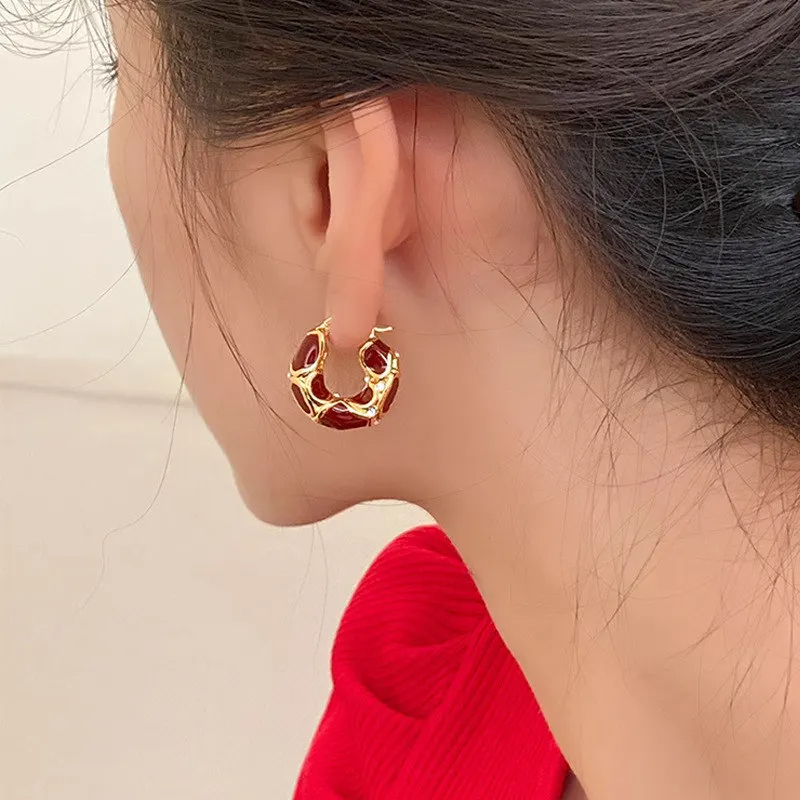 24k Gold Plated Emerald Pendant Necklace Earring Jewelry Set For A Woman's Engagement Gift - Image 2