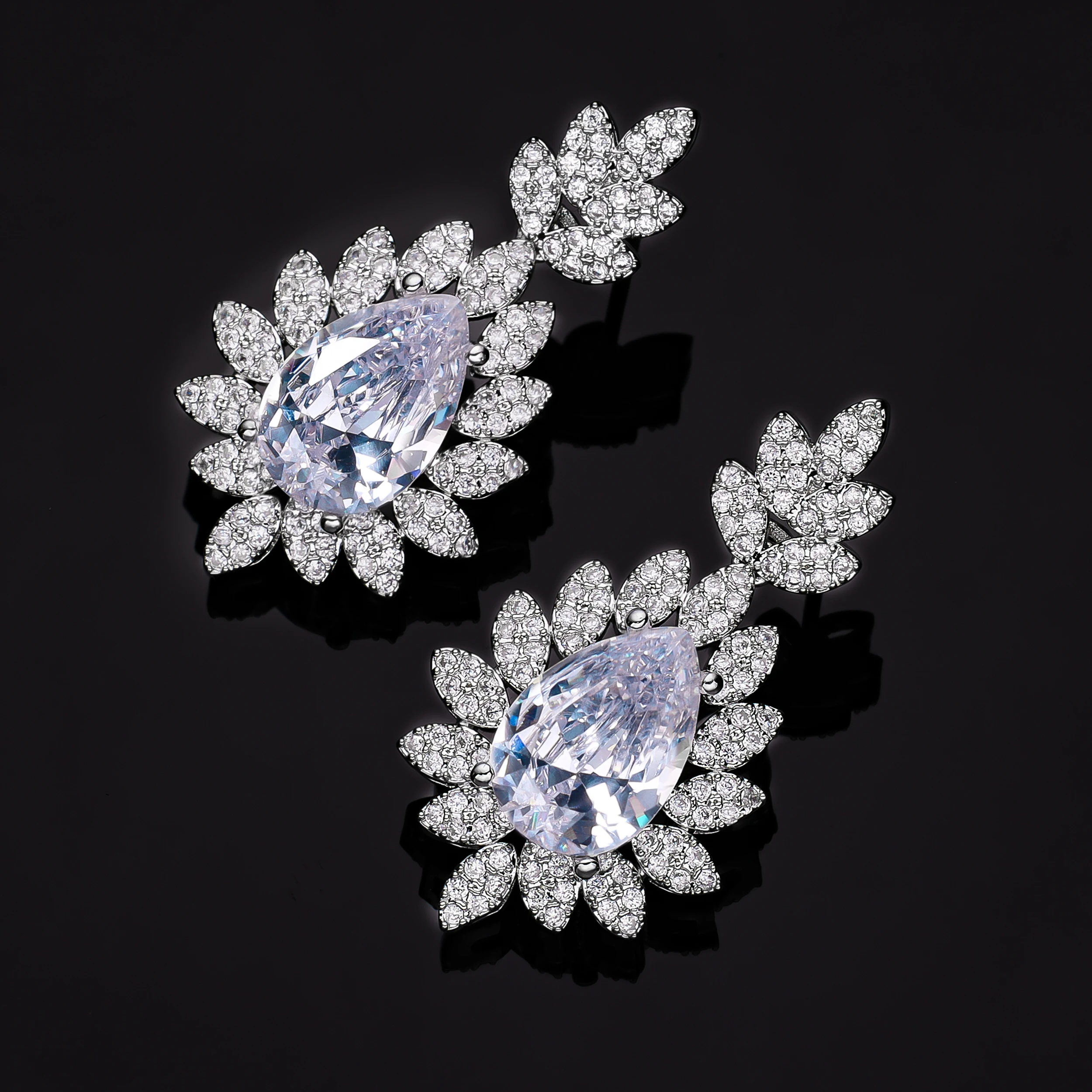Fashion 925 Sterling Silver Bridal Jewelry Set For Women Tassel Cubic Zircon Pendant Necklace Earrings Sets Wedding Gift - Image 10
