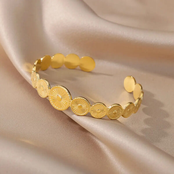 Stainless Steel Bangles Bracelet for Women Luxury Gold Color Cuff Bracelet femme Fashion Wedding Jewelry Valentines Day Gift - Image 3