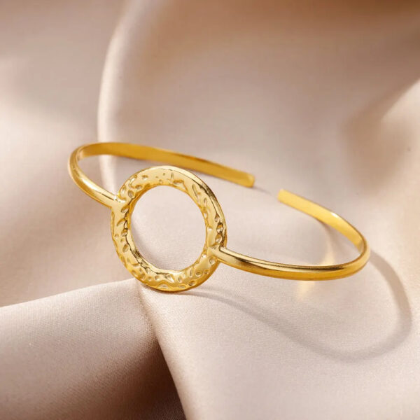 Stainless Steel Bangles Bracelet for Women Luxury Gold Color Cuff Bracelet femme Fashion Wedding Jewelry Valentines Day Gift - Image 8