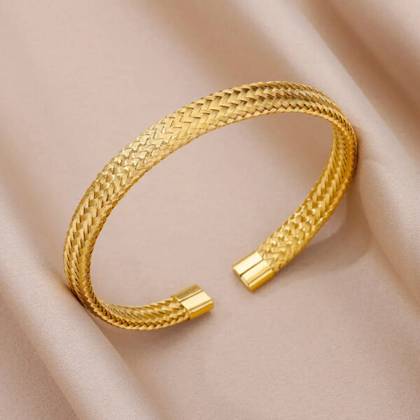 Stainless Steel Bangles Bracelet for Women Luxury Gold Color Cuff Bracelet femme Fashion Wedding Jewelry Valentines Day Gift - Image 13