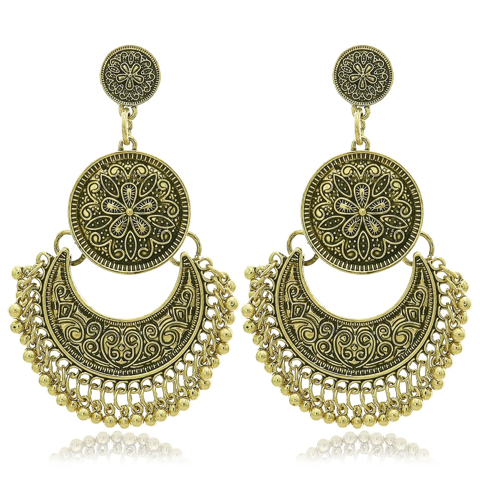 Crescent Earrings Mysterious Gothic Jewelry Moon Witch Goddess Vintage Gold Color Dangle Earring Bohemian Fashion Woman Gifts - Image 4
