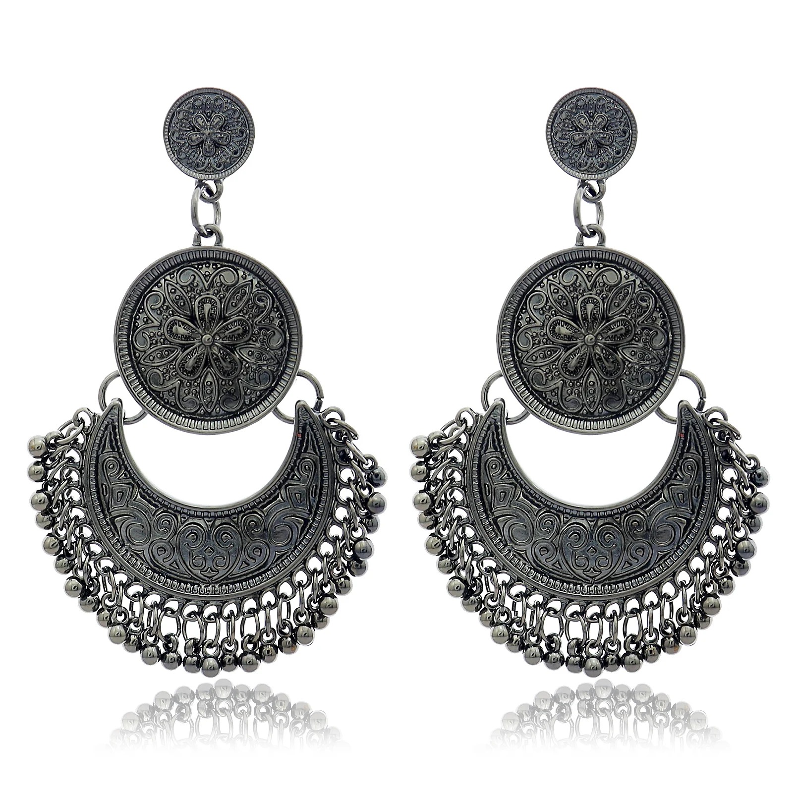 Crescent Earrings Mysterious Gothic Jewelry Moon Witch Goddess Vintage Gold Color Dangle Earring Bohemian Fashion Woman Gifts