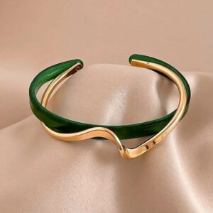 Korea Light Luxury White Shellfis Board Bracelet Bend Metallic Texture Bracelets Set for Women Fashion Jewelry Gifts Wholesale